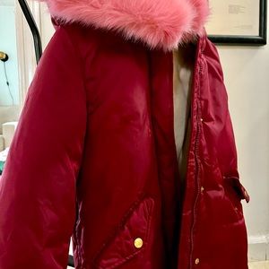 New condition!  Only worn a few times. J Crew Crewcuts burgundy winter coat.